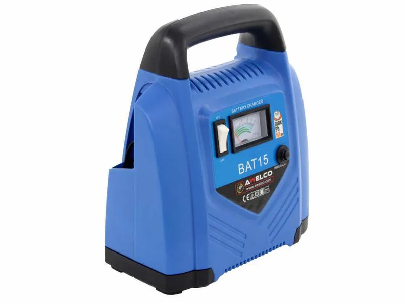 Awelco BAT 15 - Chargeur de voiture portable - alimentation monophasée - batteries 12/24V
