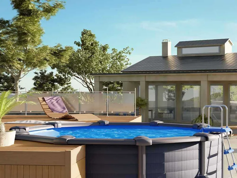 Gre Granada Ronde Ø460 x 132 cm - Piscine hors-sol en acier