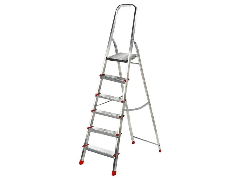 Échelle en aluminium avec tréteau Alice 6, 6 marches, 1,93 m