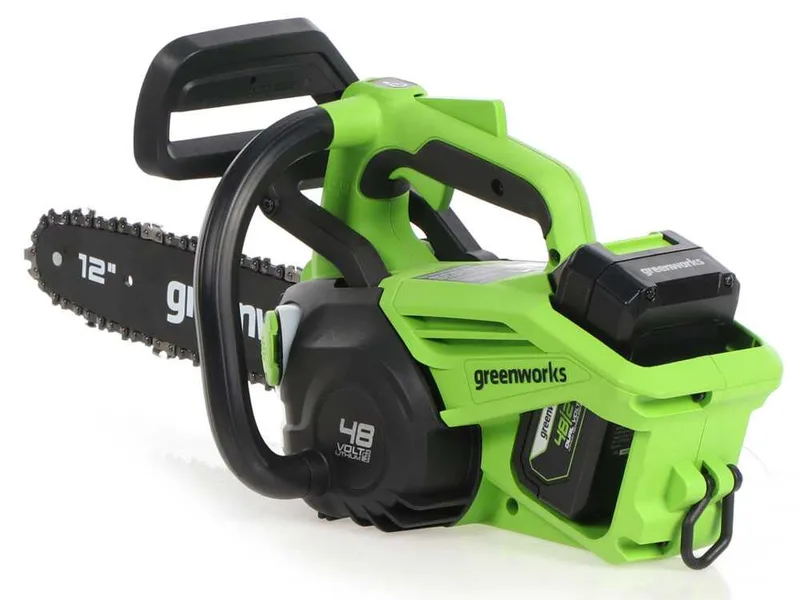 Greenworks GD48TCS - Tronçonneuse à batterie 48V 4Ah - Lame de 30 cm