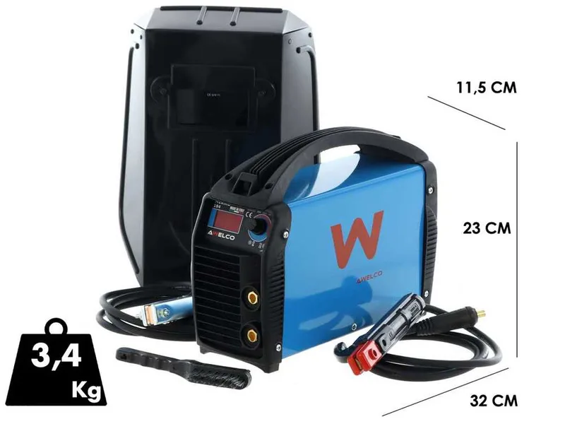 Poste à souder inverter à électrode MMA Awelco MIKRO 184 - 160A - 230V @160A - valise/kit