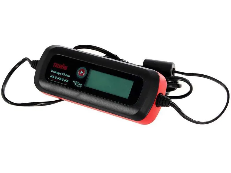 Telwin T-Charge 12 EVO - Chargeur de batterie et mainteneur de charge, testeur - écran LCD - batteries 6/12V