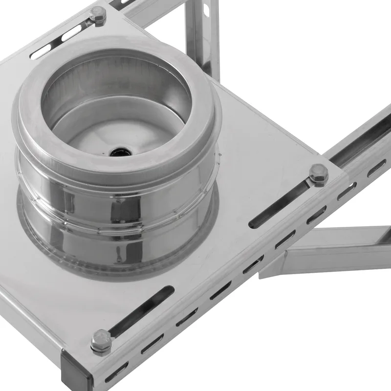 Opsinox conduit de cheminée en acier inoxydable 150 mm avec console murale et bac à condensats MSDC-D