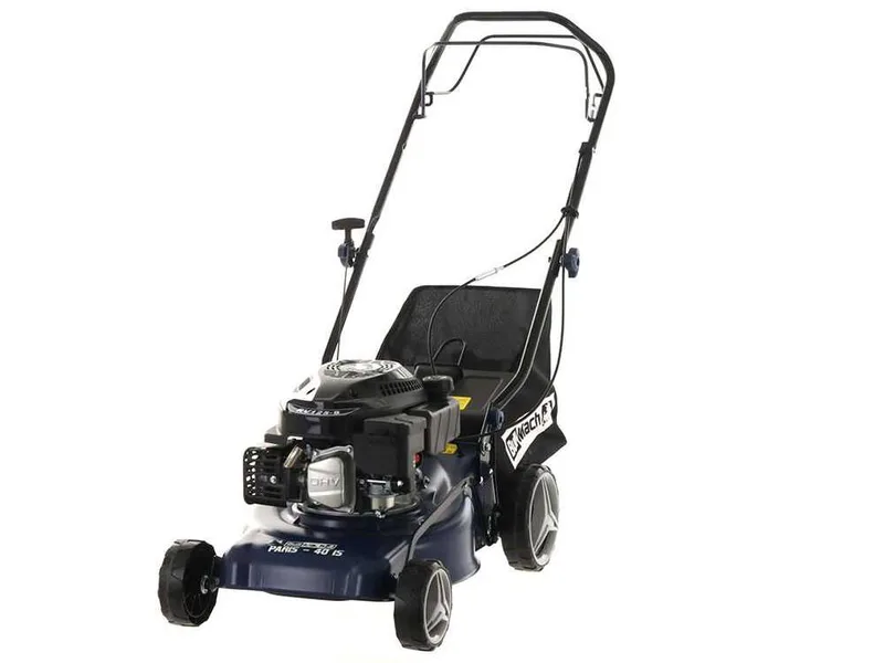 BullMach PARIS - 40 IS - Tondeuse à gazon thermique tractée - Moteur thermique 4HP - Coupe 40 cm