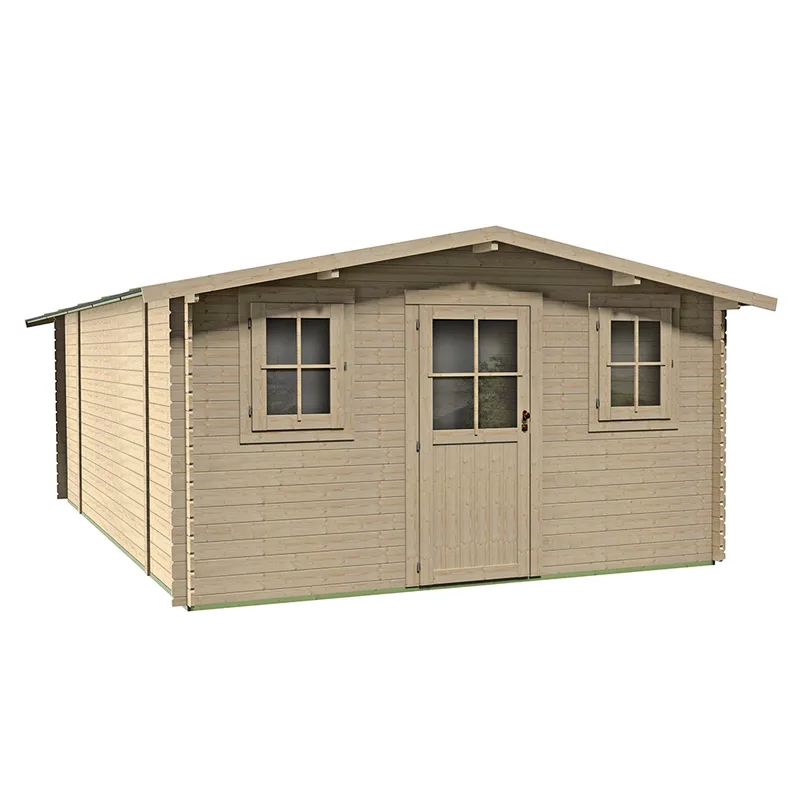 Alce Dublino Express 398 x 496 - Abri de jardin en bois - Avec fenêtres - 398 x 496 x 229 cm