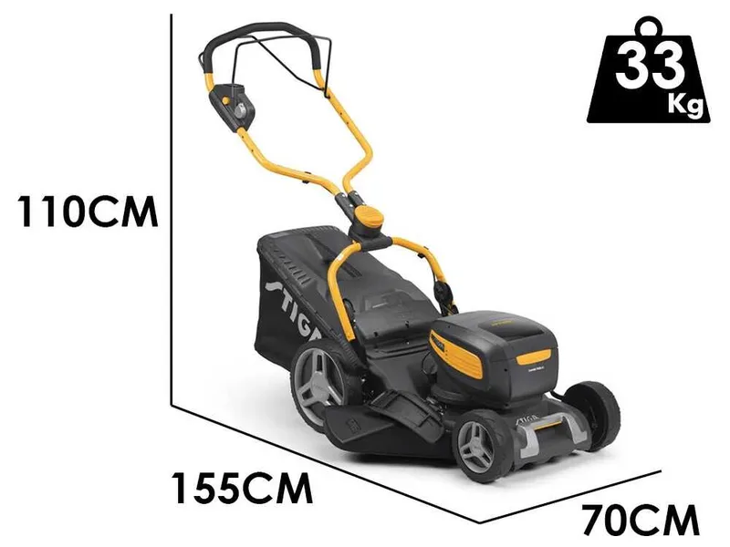 Stiga Combi 748e V - Tondeuse à gazon à batterie - 2x 48V/5Ah - Largeur de coupe 46 cm