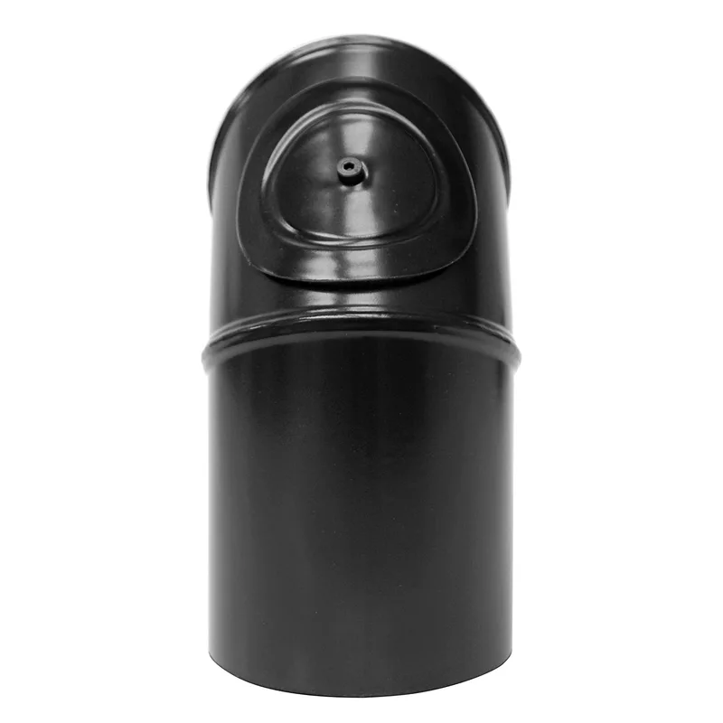 Raik conduit de poêle / tuyau de poêle 100 mm - coude à 90° en trois parties avec ouverture de nettoyage.