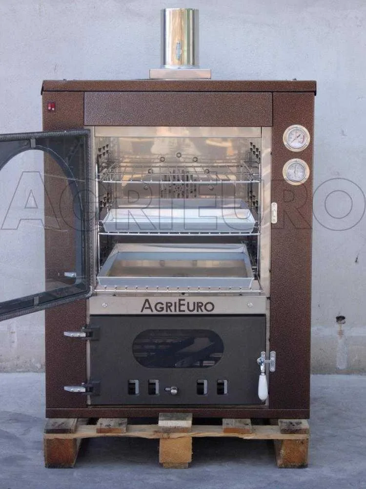 AgriEuro Magnus 80 Deluxe INC - Four à bois en acier encastrable - Cuivre émaillé - Inox