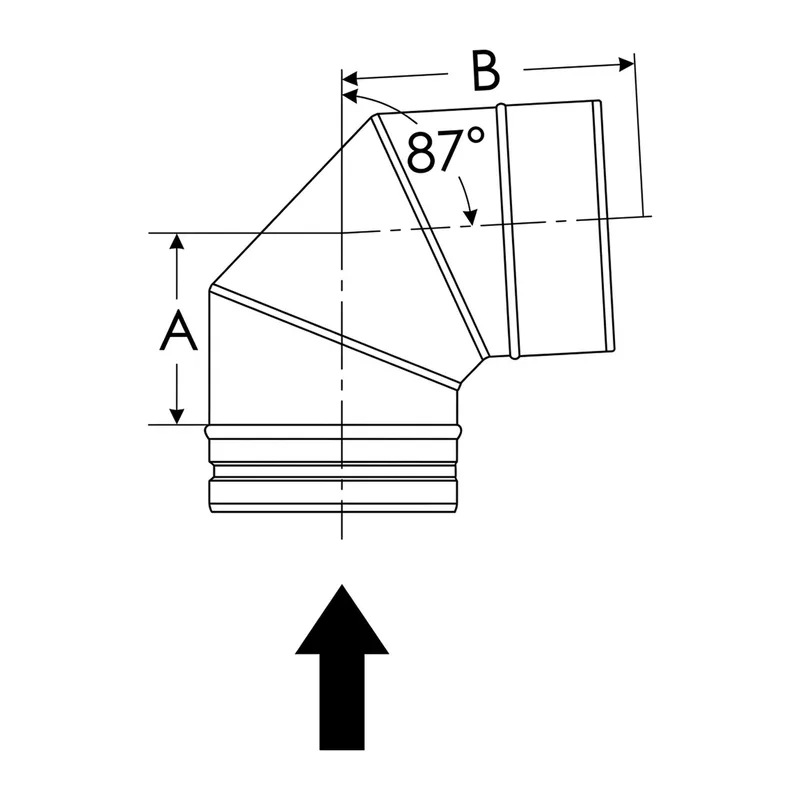 Schiedel Coude PPL 87° pour PPL Ø 200 mm