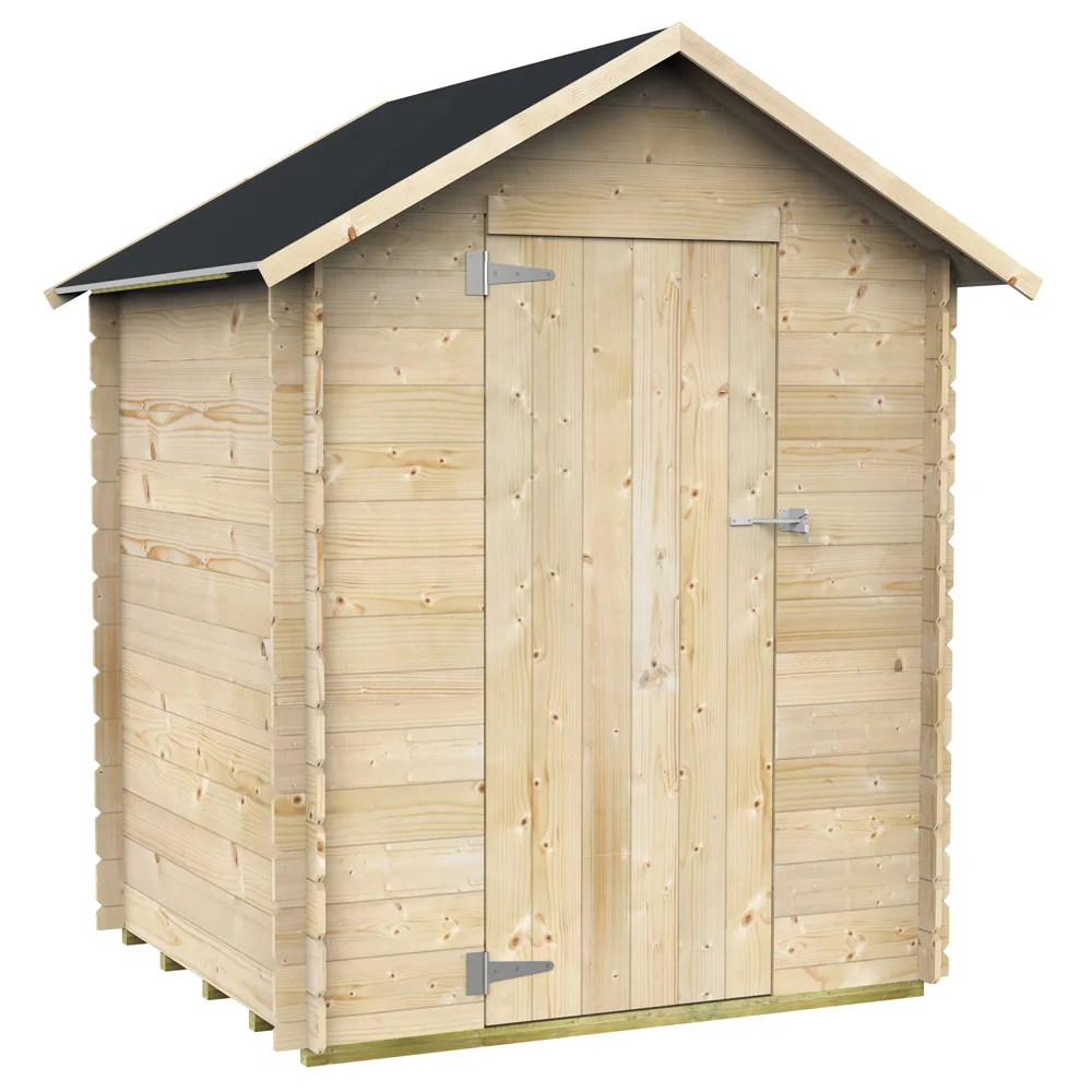 Alce Marcella 146x130 - Abri de jardin en bois - Avec toit à deux versants - 146x130x185 cm