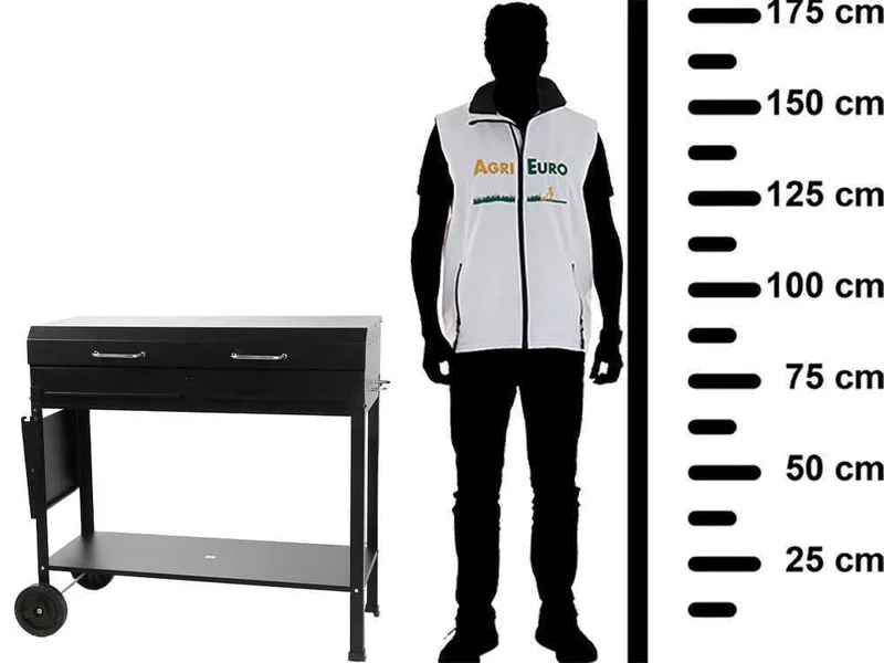 Mille Polifemo Big - Barbecue à charbon en fer artisanal - 2x 47,5x37 cm