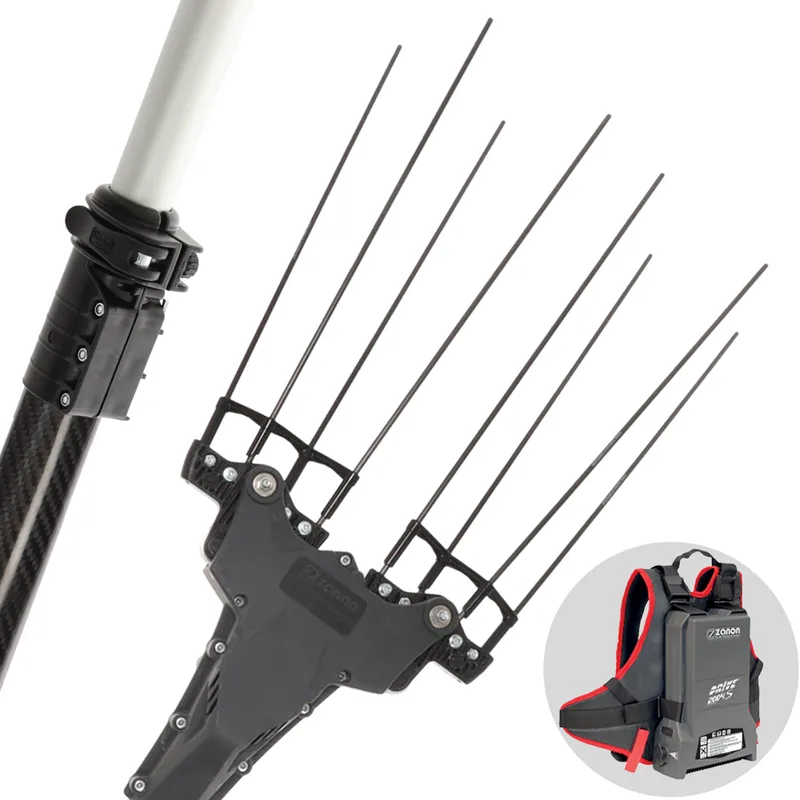Zanon Murcielago R AL300 - Peigne vibreur électrique à batterie dorsale 50.4V 15.9Ah - Perche télescopique 210/340 cm