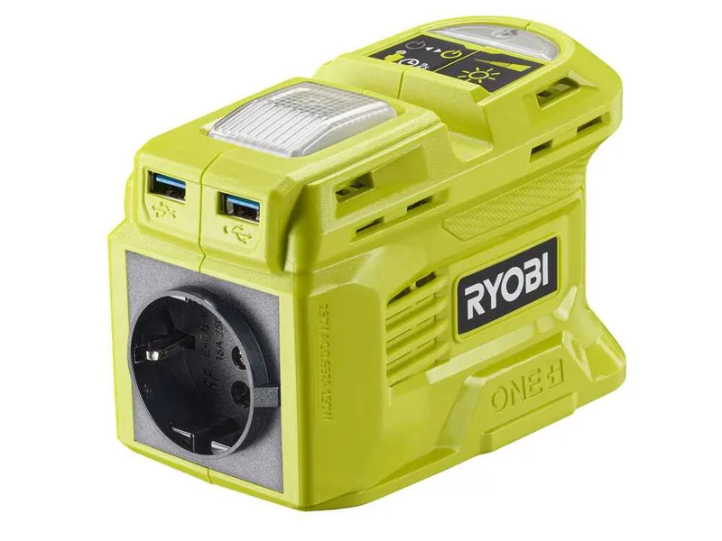 Ryobi RY18BI150B-0 - Inverter 18V - Puissance 150 W - Fonction chargeur de batterie - sans batterie