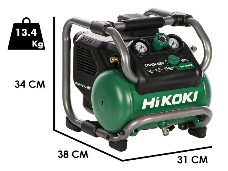 HIKOKI EC36DAW4Z - Compresseur portable à batterie - 36V 4Ah