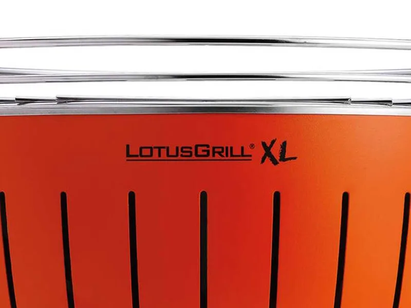 LotusGrill LG G435 U OR - Barbecue portable pour l'extérieur XL - Coque orange