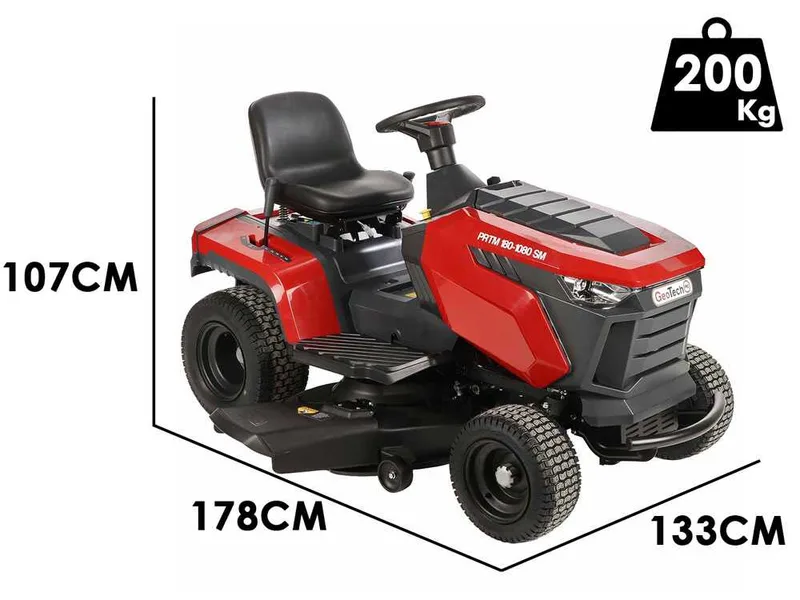 GeoTech Pro PRTM 180-1080 SM - Tracteur tondeuse - Boîte à vitesses mécanique - Éjection latérale et Mulching