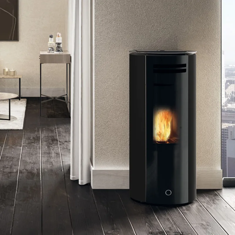 EK63 Spy 110+ Evo Poêle à granulés acier noir sortie fumées arrière