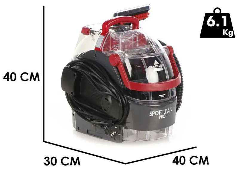 Bissell SpotClean Pro - Nettoyeur pour tapis - 750W - pour escalier, tapisserie, véhicule et tapis