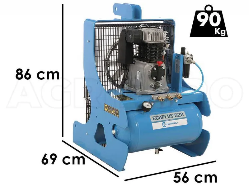 Compresseur avec raccord à tracteur Campagnola PTO ECOPLUS 520 - Récolte des olives et taille