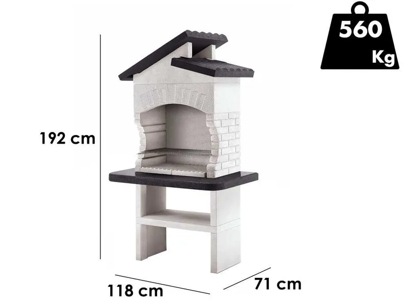 Palazzetti Procida 2 - Barbecue en maçonnerie à bois et charbon