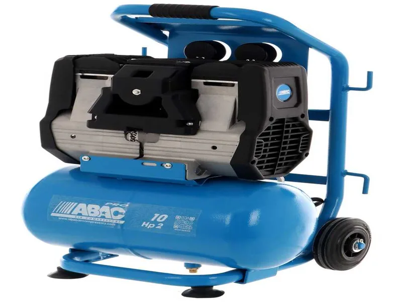 Abac silverstone OS20P - Compresseur d'air électrique monophasé silencieux, sans huile - Moteur 2 CV - 10 L