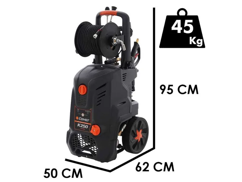 Comet K250 15/170 T EXTRA - Nettoyeur haute pression professionnel à eau froide - 170 bars - 900 l/h - Triphasé
