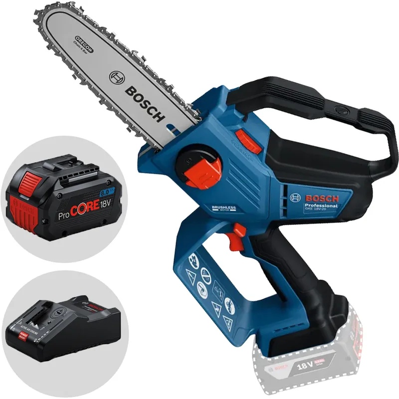Bosch Professional GKE 18V‑20 - Élagueuse manuelle à batterie - 18 V 8 Ah