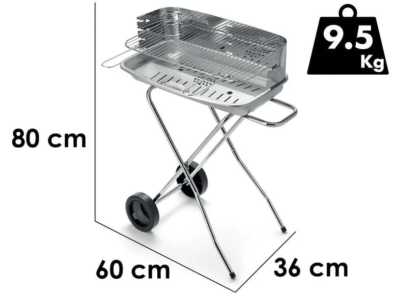 Ompagrill 60-40/r - Barbecue à charbon