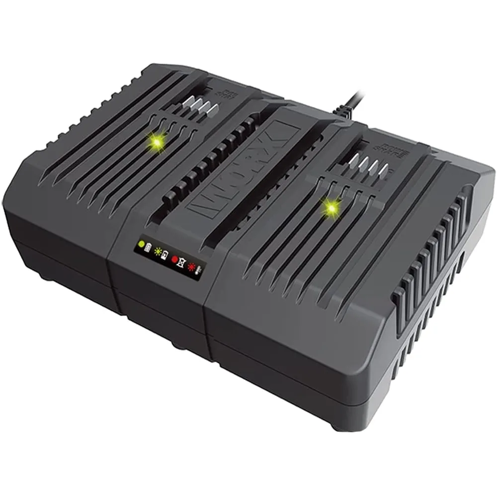Chargeur de batterie double et rapide WORX 20V - 2 + 2Ah