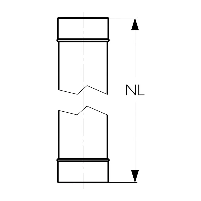 Schiedel Élément de conduit PPL 1000 mm avec double manchon Ø 200 mm