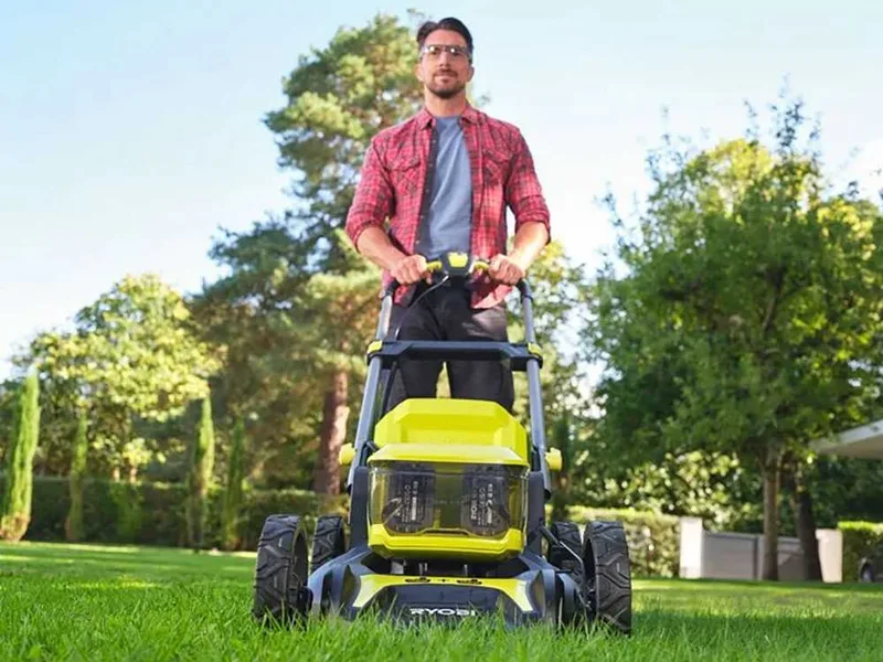 Ryobi RY18LMX46A-0 - Tondeuse à gazon à batterie 36 V - Largeur de coupe 46 cm - sans batteries ni chargeur