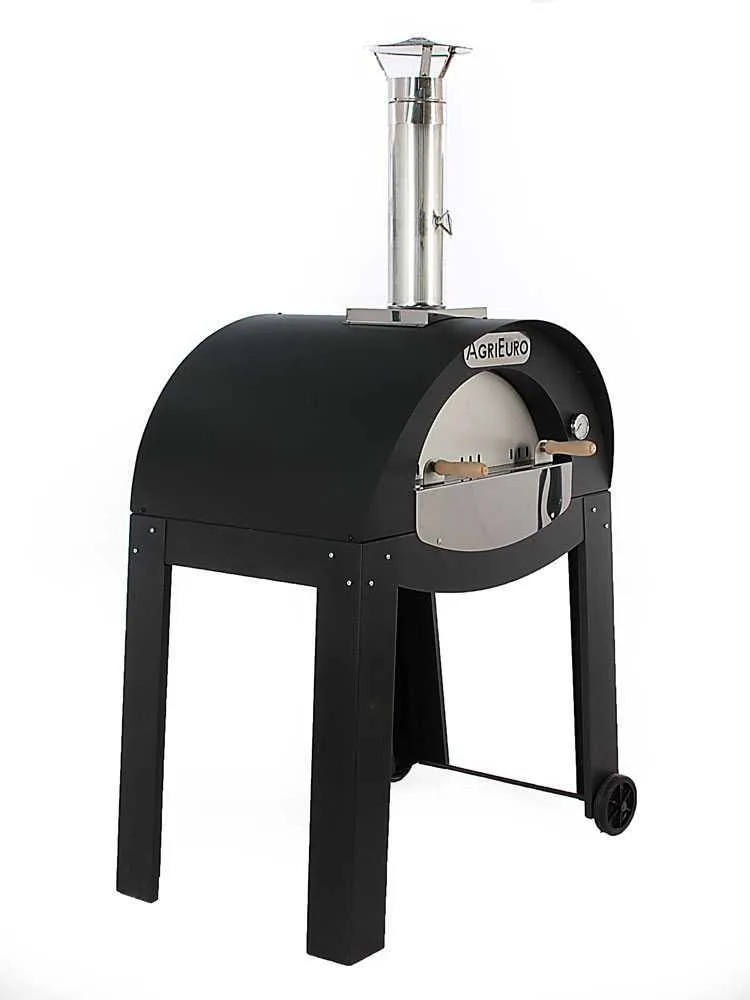 AgriEuro Mini Cibus - Four à bois pour pizza d'extérieur 70x50 - Capacité de cuisson : 2 pizzas