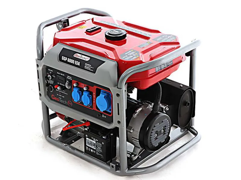GeoTech Pro GGP 8000 ESA - Groupe électrogène sur chariot dém. électrique avec AVR 6.5 KW - Continue 6 Kw Monophasé