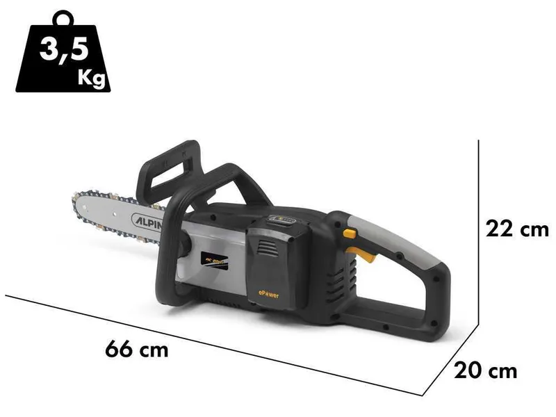 Alpina AC 20 Li Kit - Tronçonneuse à batterie 20 V/4 Ah - Guide de 25 cm