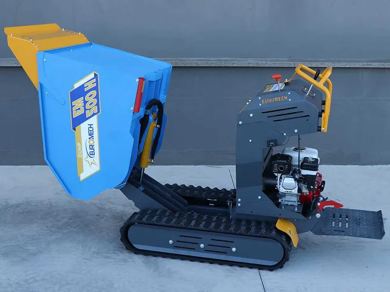 Seven Italy TH500 KM178-E - Brouette à chenilles avec benne dumper hydraulique 500 kg - Transmission hydrostatique