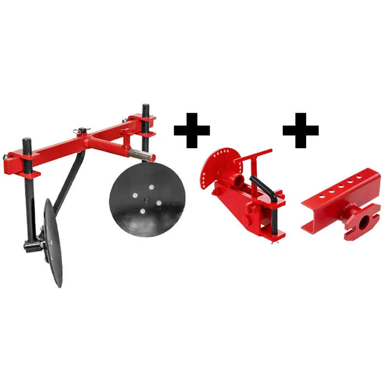 Butteur à disques AS2-5D avec attelage à deux boulons réglable et barre porte-outils - Pour motoculteurs de 6 à 10 CV