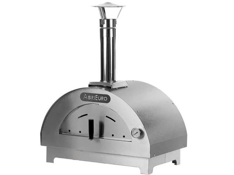 AgriEuro Quattro Stagioni - Four à bois d'extérieur pour pizza Anthracite 60x40 - pour 1 pizza