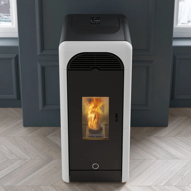 EK63 Berry 90+ Evo Poêle à granulés céramique blanche