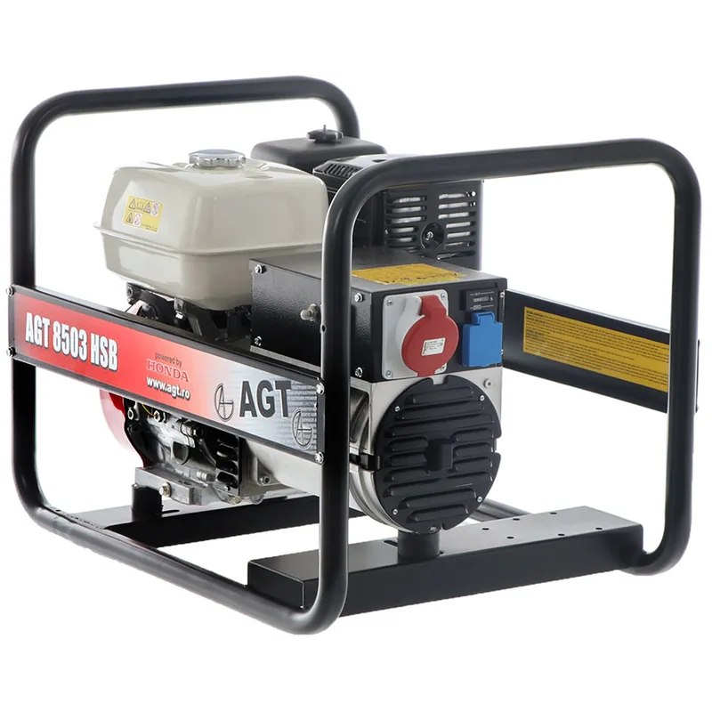 AGT 8503 HSB - Groupe électrogène 6.4 kW triphasé à essence - Continu 6 kW Triphasé