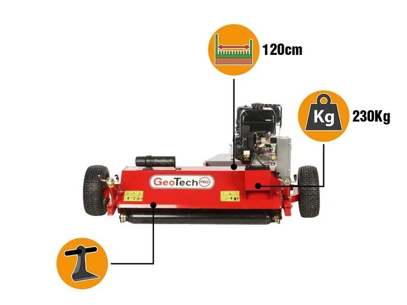GeoTech Pro GTFM 120 BSE - Tondeuse débroussailleuse pour quad - B&S XR2100