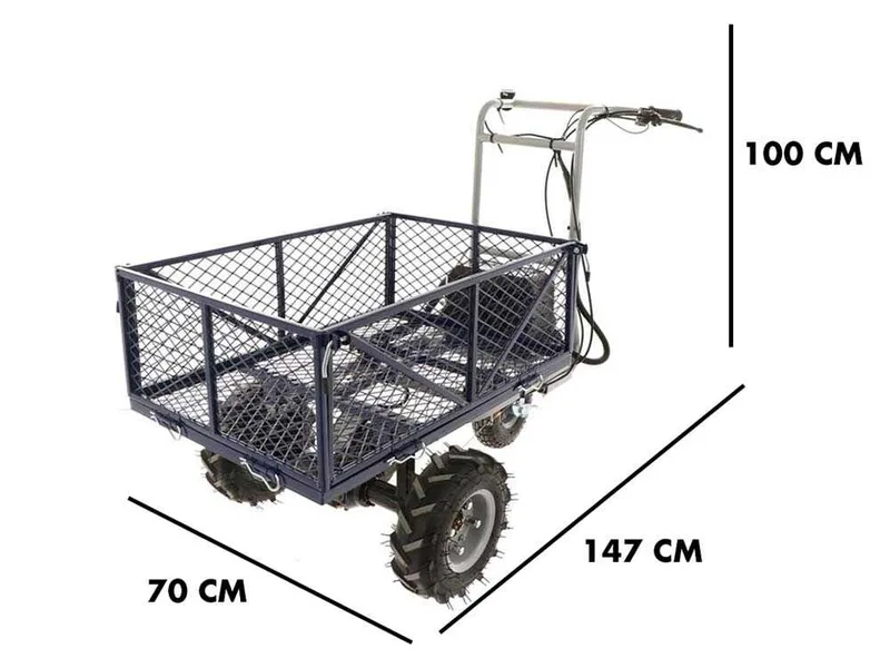 Brouette à batterie à roues BullMach Helios 230 O avec 2 batteries 48V 2Ah