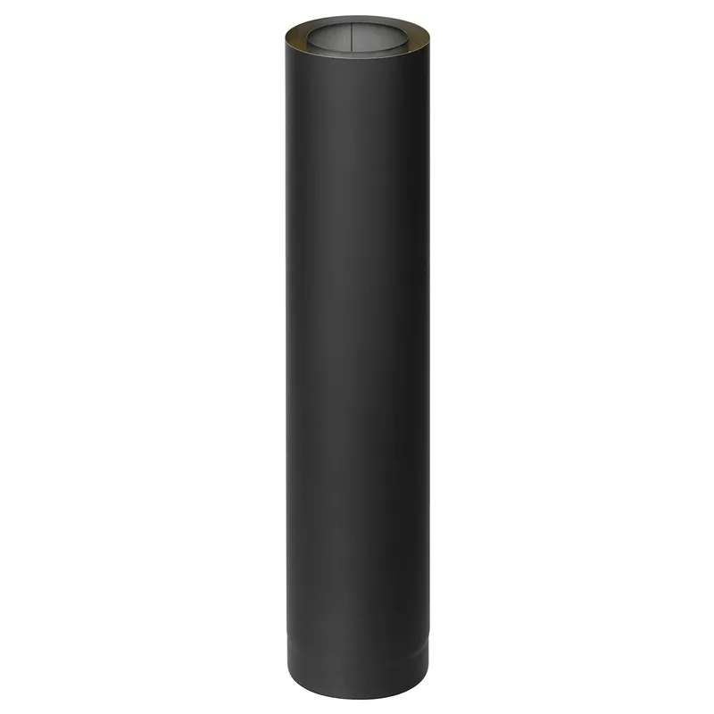 Raik Coltherm tuyau 150mm noir double paroi L: 1000mm pour tuyau de fumée / conduit de fumée