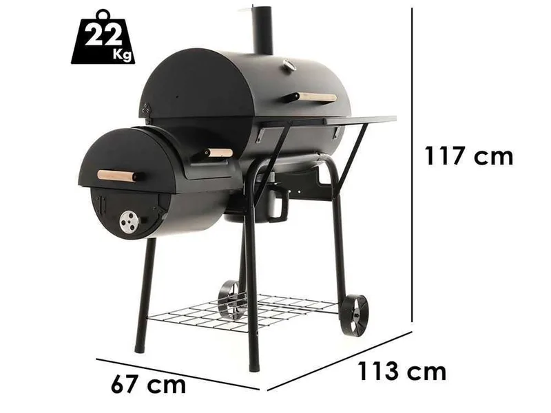 Royal Food CB 650-2 - Barbecue et fumoir à charbon