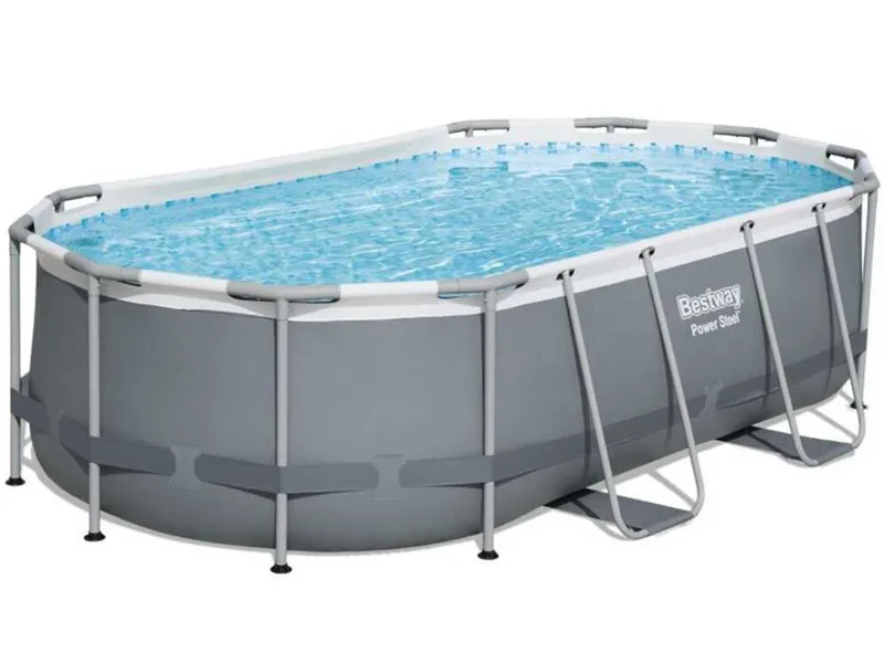 Bestway Power Steel 56620 - 427 x 250 x 100 cm - Piscine ovale