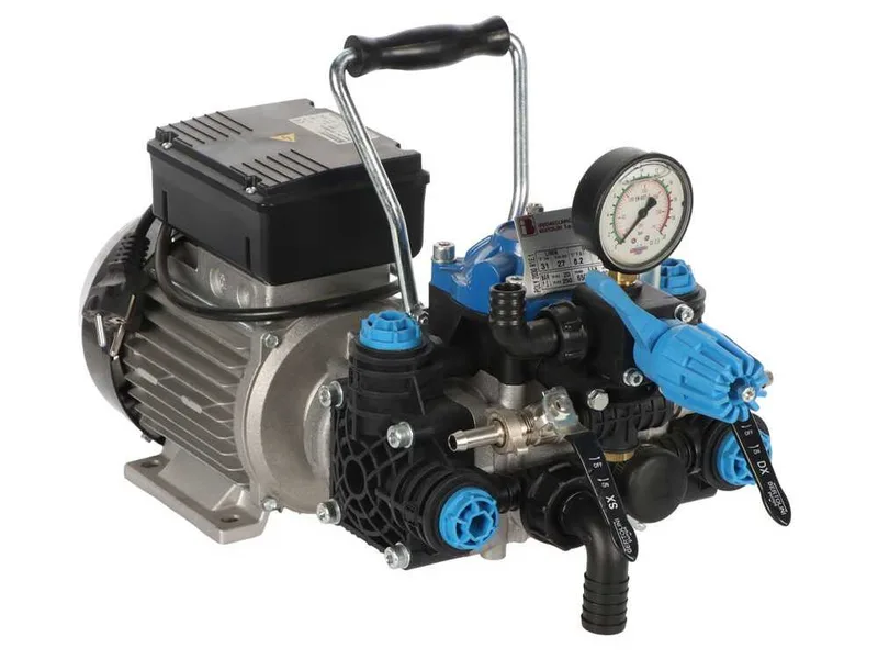 Kit Motopompe électrique de pulvérisation avec chariot - Bertolini Pumps POLY 2030 H.P. RTE.1 - Pour produits chimiques et acides
