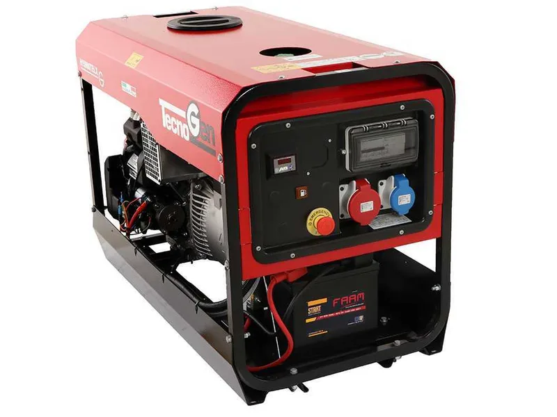 TecnoGen H15000TELX - Groupe électrogène à essence 10.4 kW - Continu 9.4 kW triphasé