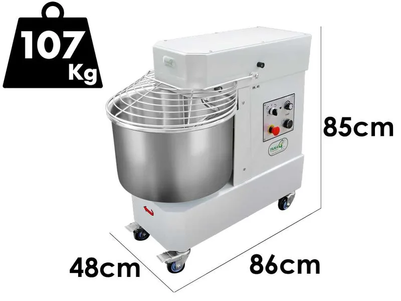 Famag IM 40/230 10 vitesses HH - Pétrin à spirale 40 kg à haut niveau d'hydratation