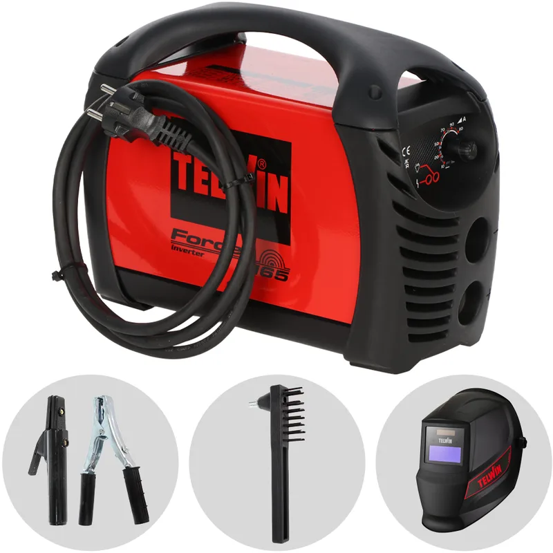 Telwin Force 165 - Poste à souder inverter (MMA) + masque, courant continu (DC)