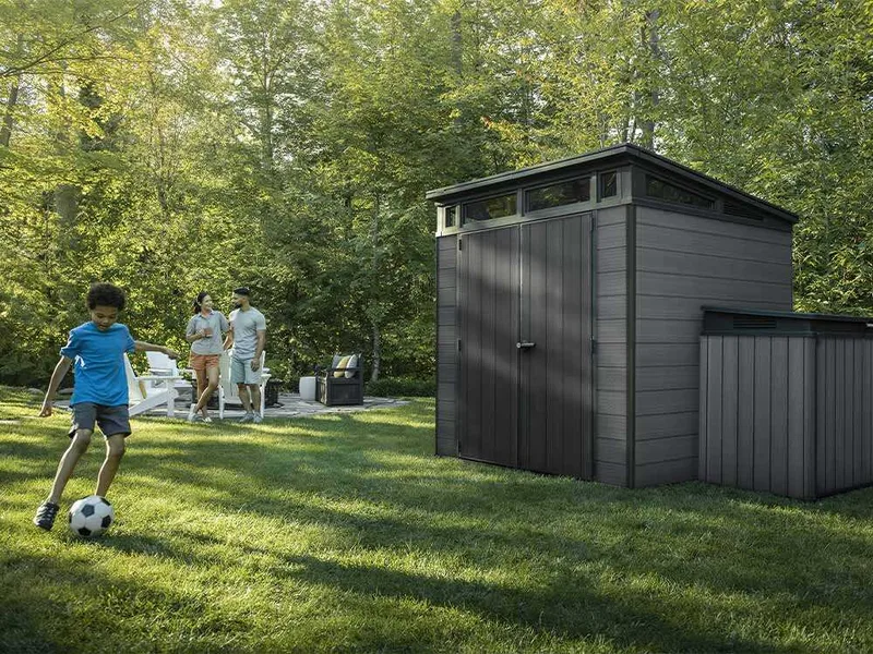 Keter Cortina 7x7 - Abri de jardin - Avec porte à double battant - 214 × 218 × 226 cm