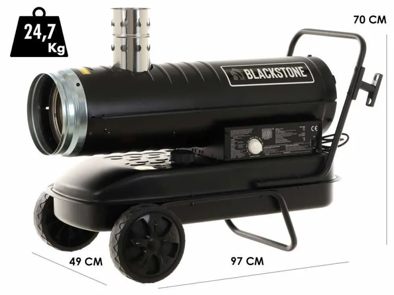 BlackStone i-BDH 20 KW - Générateur d'air chaud diesel - à chauffage indirect - 20 KW